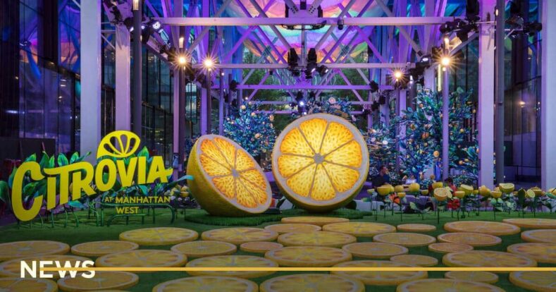 У Нью-Йорку будмайданчик замаскували під лимонний сад