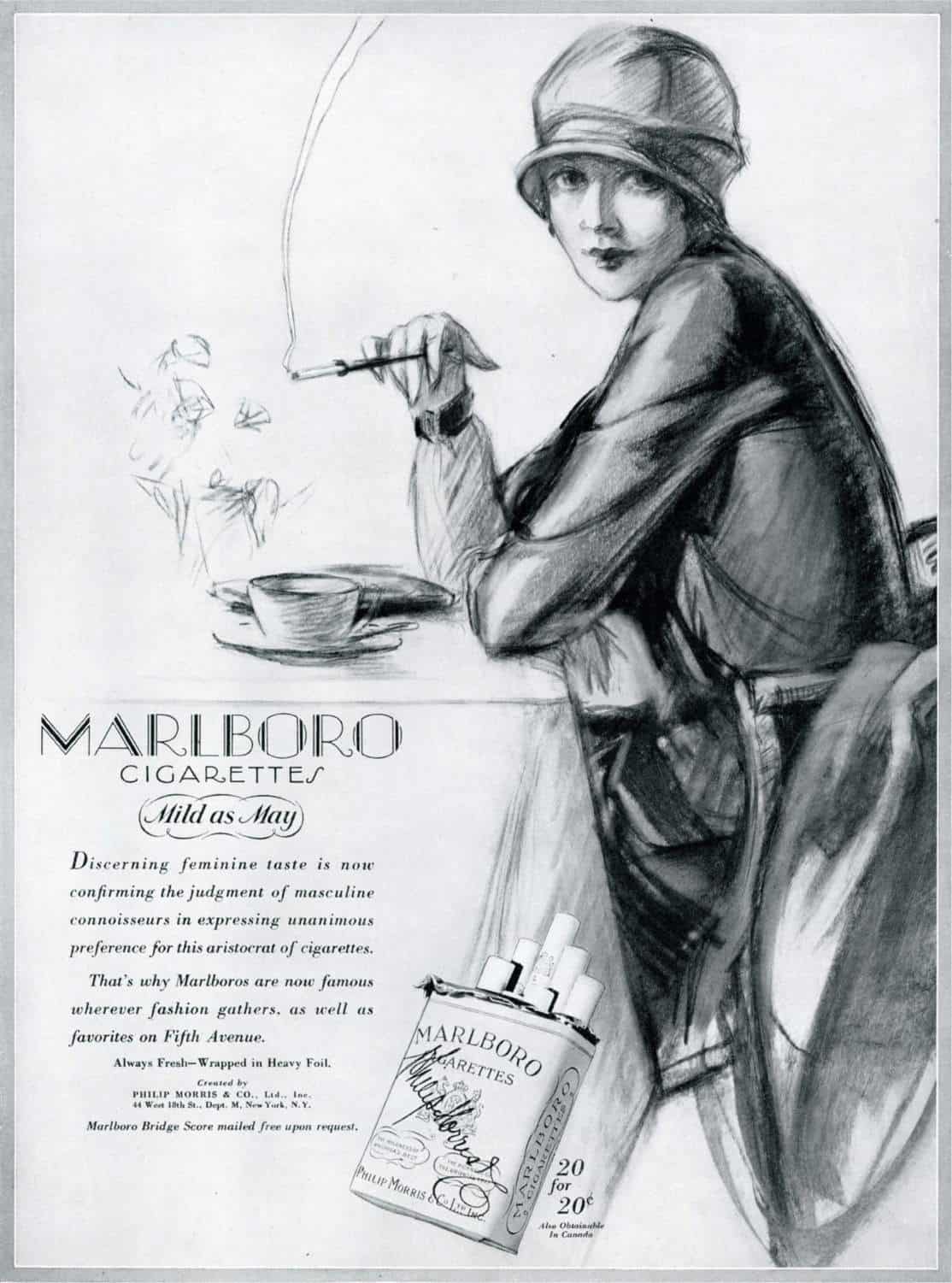 Реклама сигарет Marlboro для жінок
