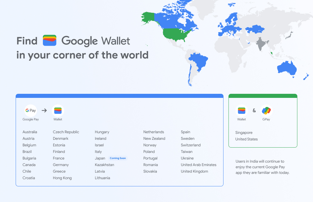 У яких країнах доступний Google Wallet