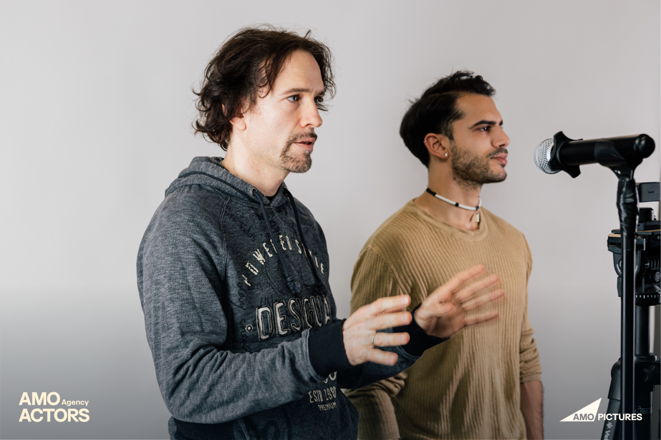 Георгій Хостікоєв та Євгеній Ар’я на воркшопі AMO Actors Agency